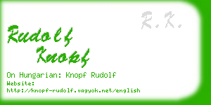 rudolf knopf business card